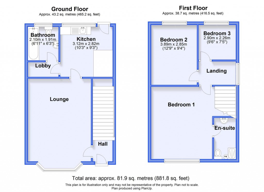 Floorplans For Homelea Road, Yardley, Birmingham