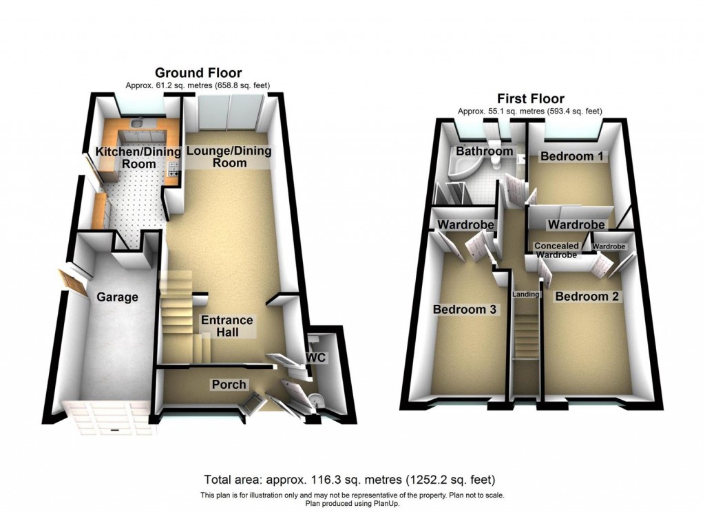 Floorplans For Park Hall Crescent, Castle Bromwich