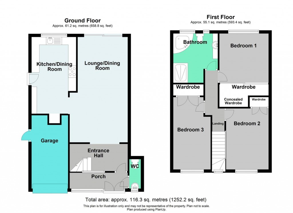 Floorplans For Park Hall Crescent, Castle Bromwich