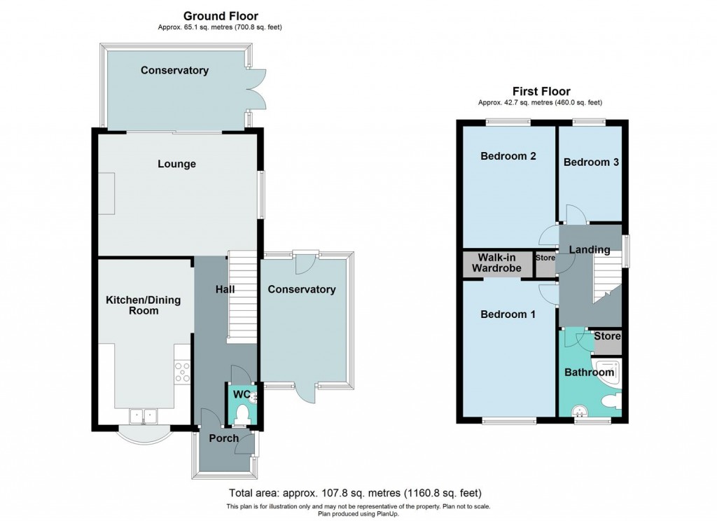Floorplans For Yew Walk, Chelmsley wood, Birmingham