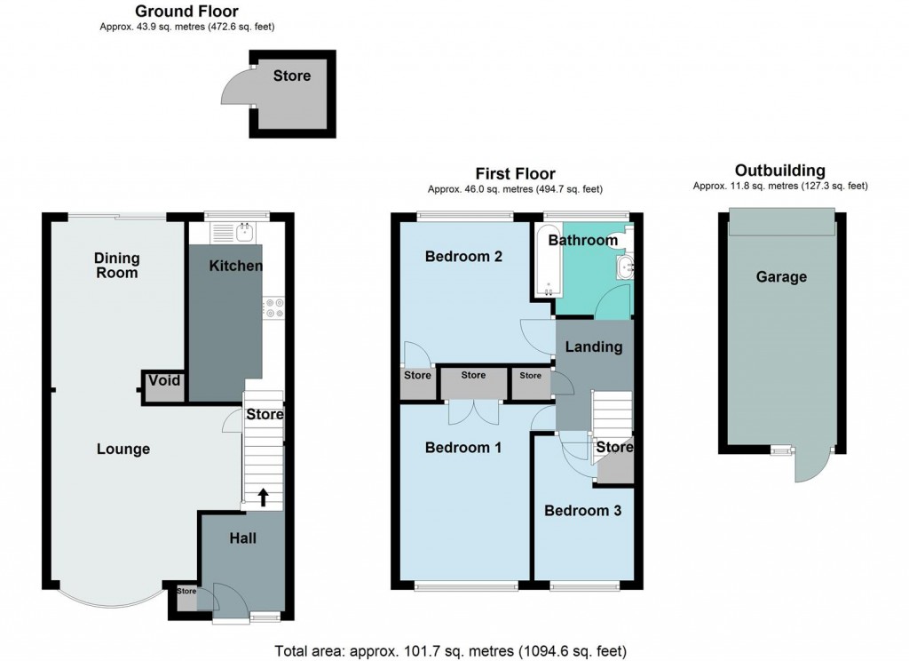 Floorplans For Halfpenny Field Walk, Castle Vale, Birmingham