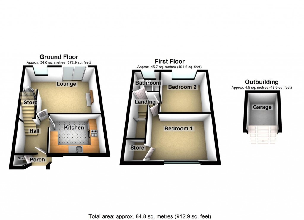 Floorplans For Hillaries Road, Erdington, Birmingham