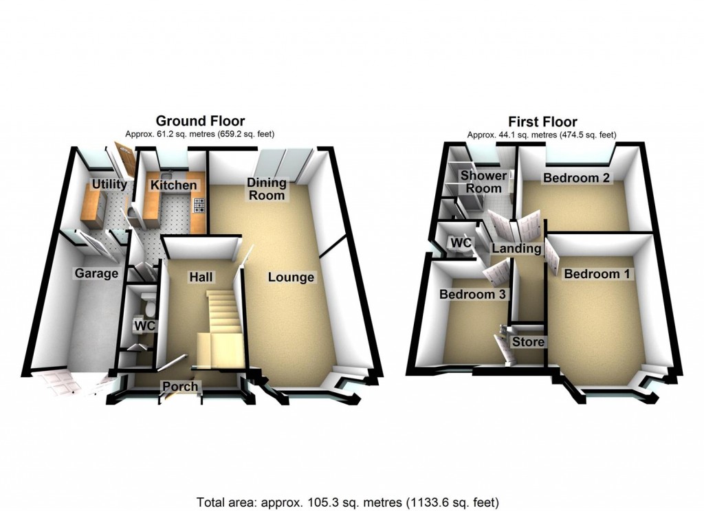 Floorplans For Farnworth Grove, Castle Bromwich, Birmingham