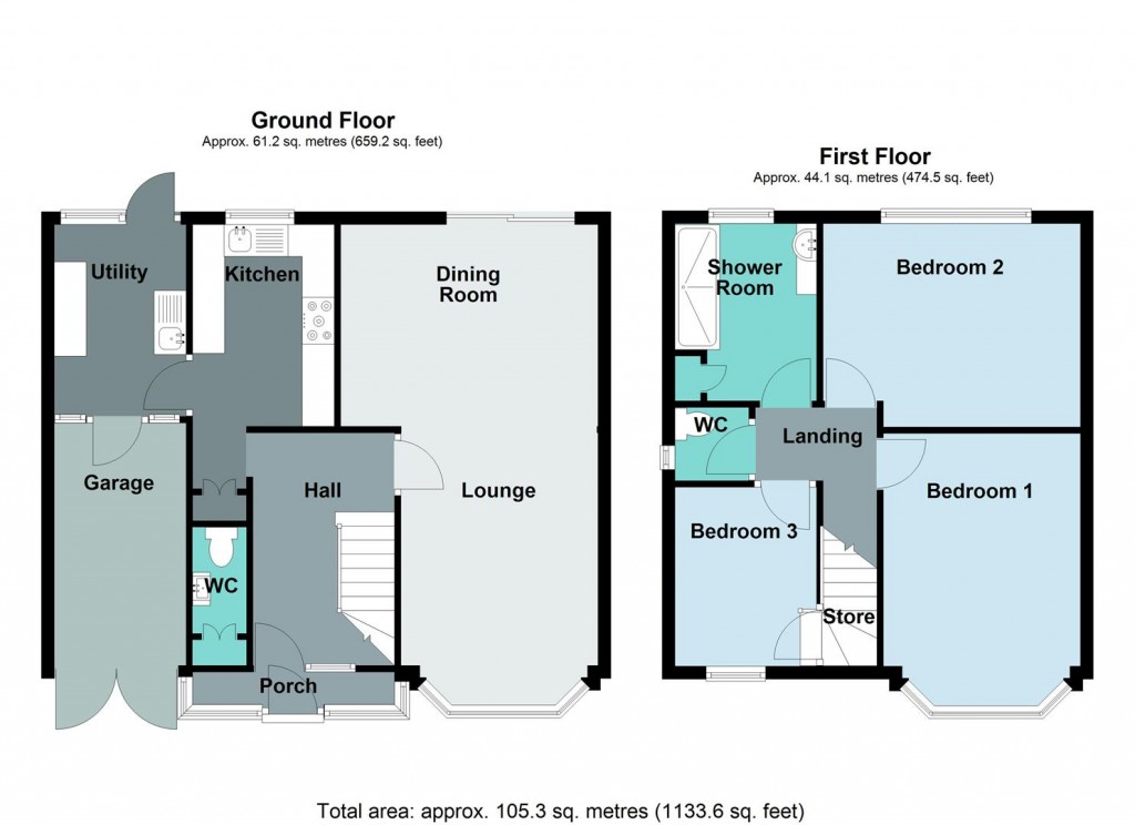 Floorplans For Farnworth Grove, Castle Bromwich, Birmingham