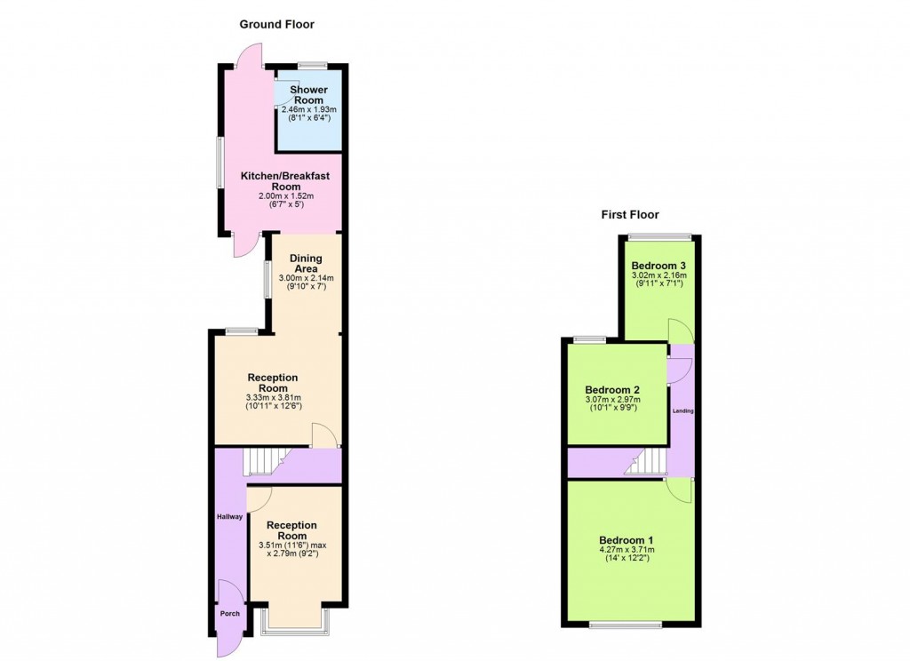 Floorplans For Emily Road, Birmingham