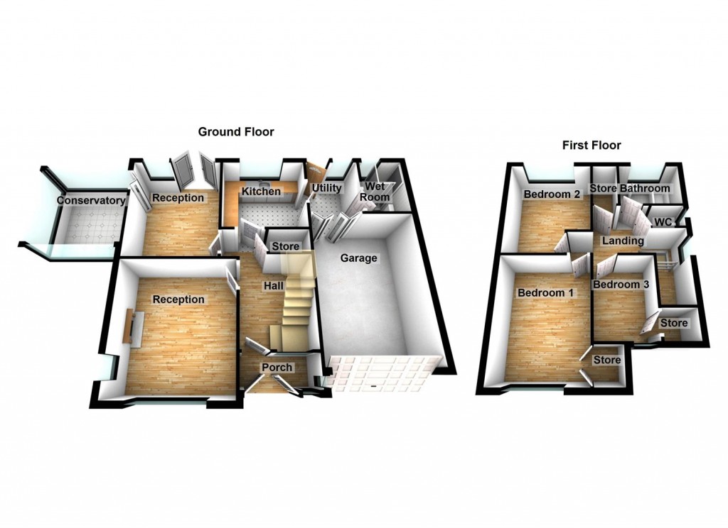 Floorplans For Darley Avenue, Hodge hill, Birmingham