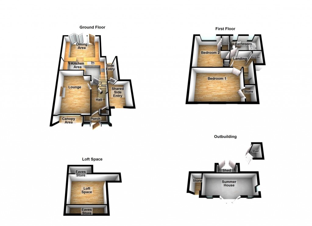 Floorplans For Packington Avenue, Shard End, Birmingham