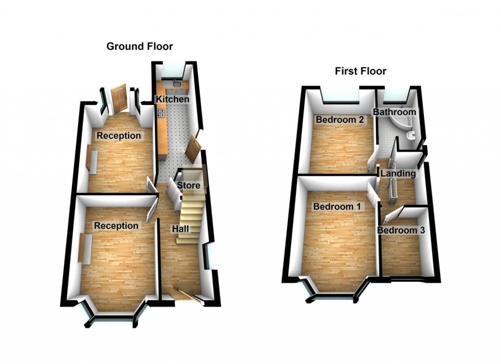 Floorplans For Bucklands End Lane, Birmingham