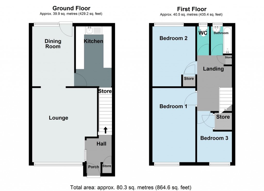 Floorplans For Chester Close, Fordbridge, Birmingham