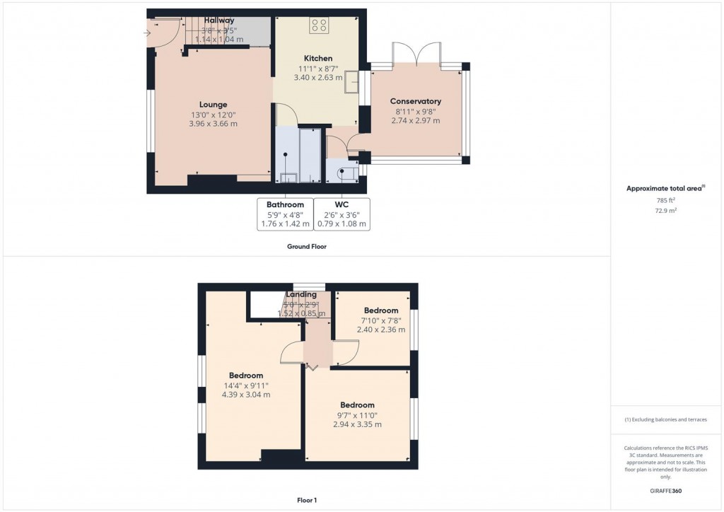 Floorplans For Leafield Crescent, Lea Village, Birmingham