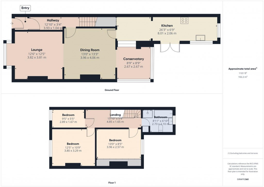 Floorplans For Clements Road, Yardley, Birmingham