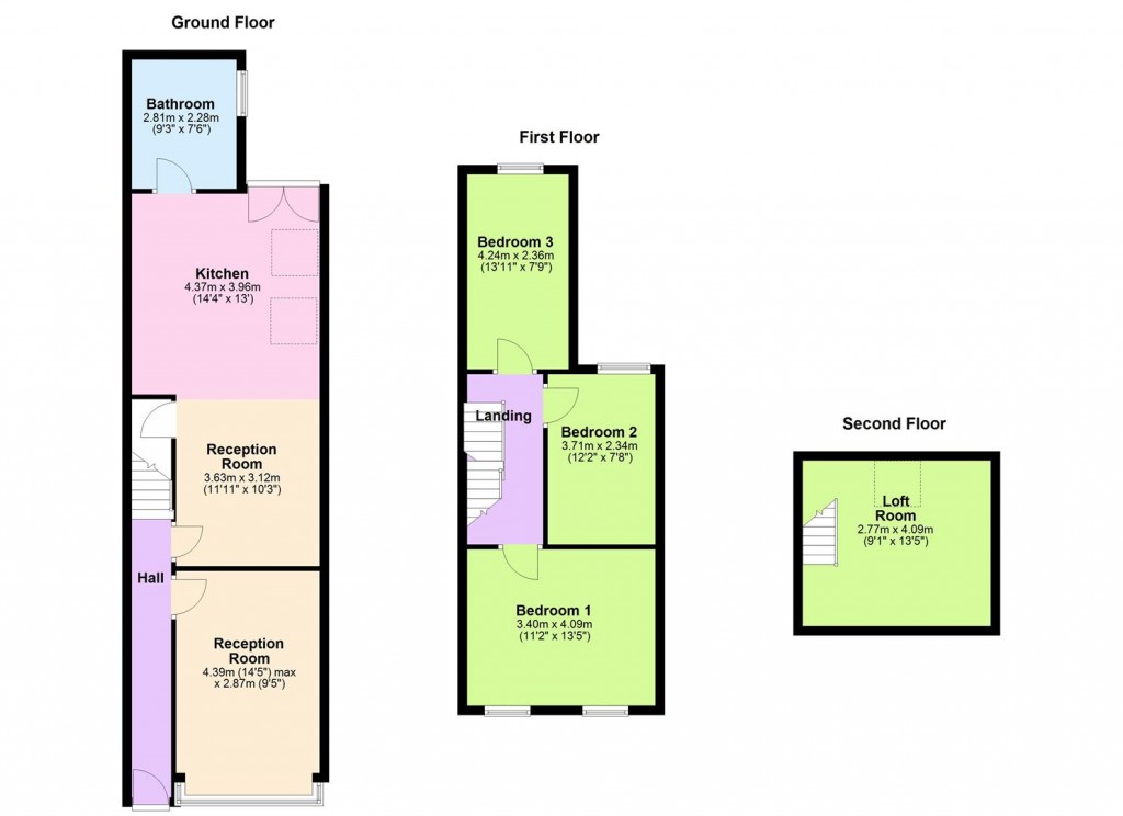 Floorplans For Aubrey Road, Small Heath, Birmingham