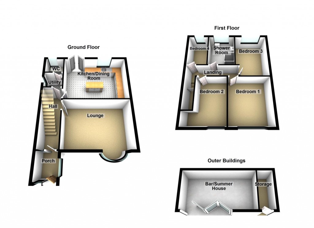 Floorplans For Windward Way, Smithswood, Birmingham