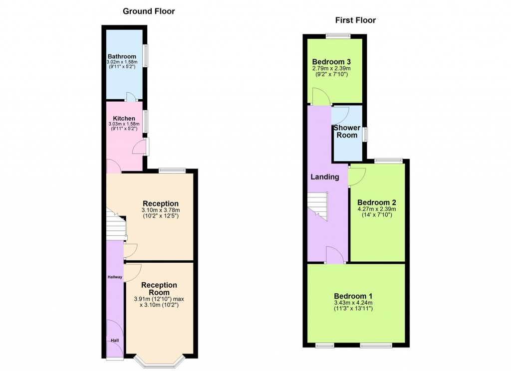 Floorplans For Geraldine Road, Birmingham