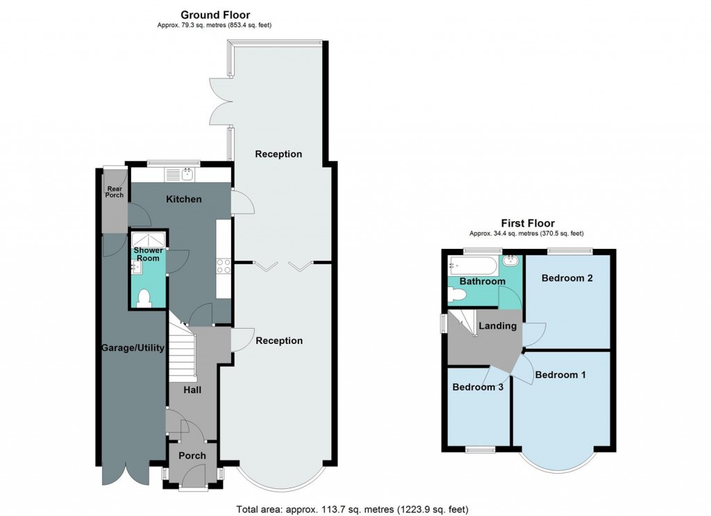 Floorplans For Heath Way, Hodge Hill, Birmingham