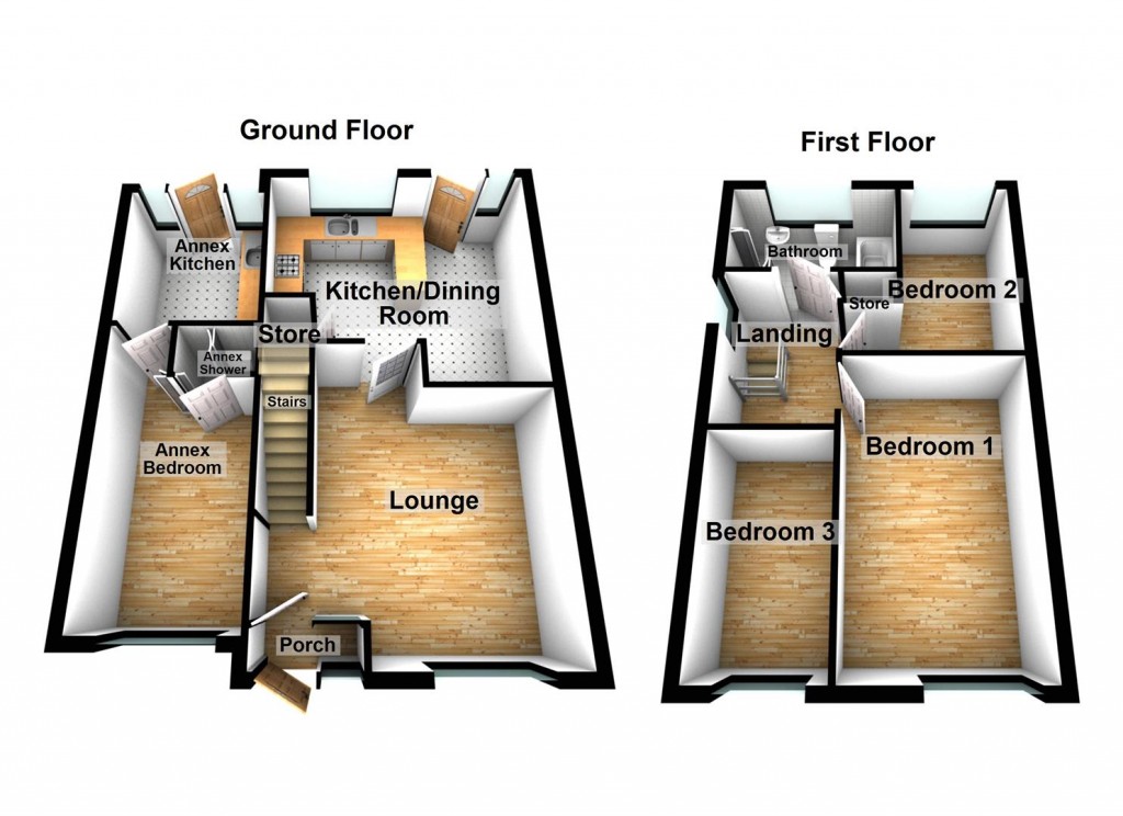 Floorplans For Lyecroft Avenue, Chelmsley Wood, Birmingham