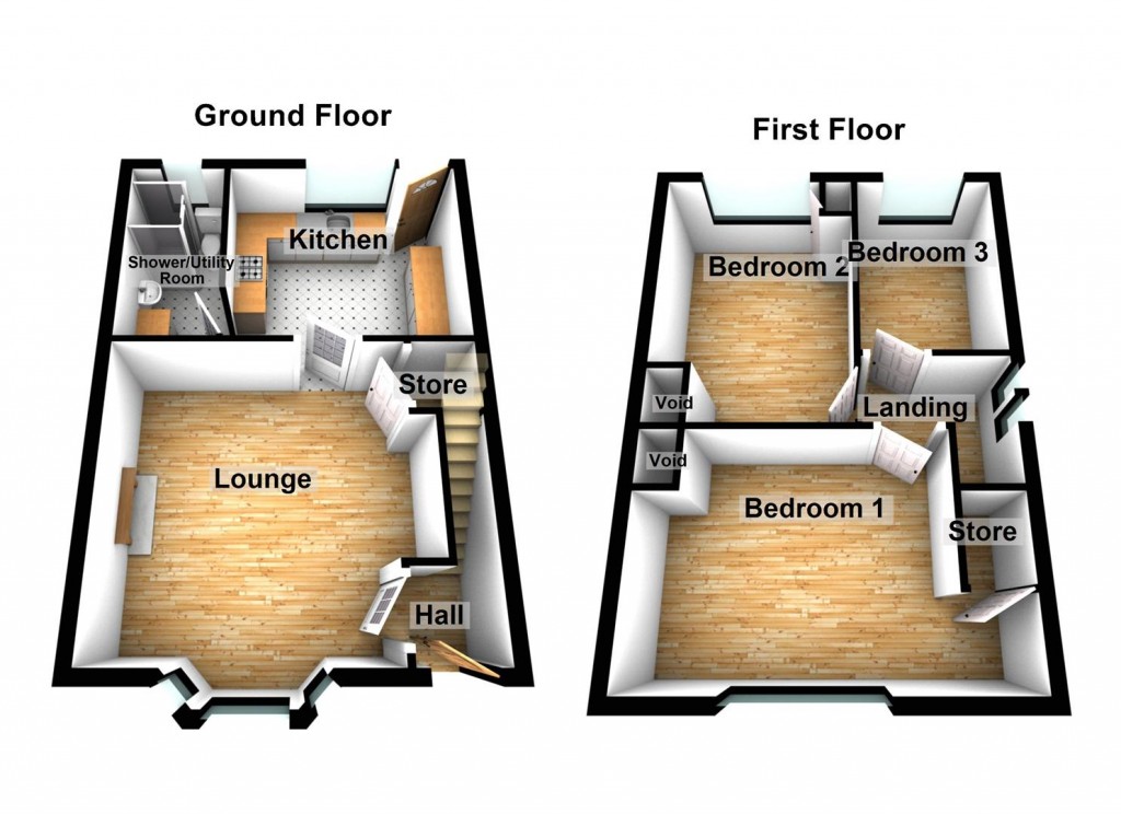 Floorplans For Drews Lane, Ward End, Birmingham