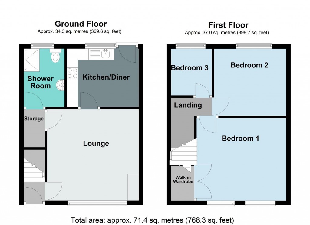 Floorplans For Shelley Croft, Kitts Green, Birmingham