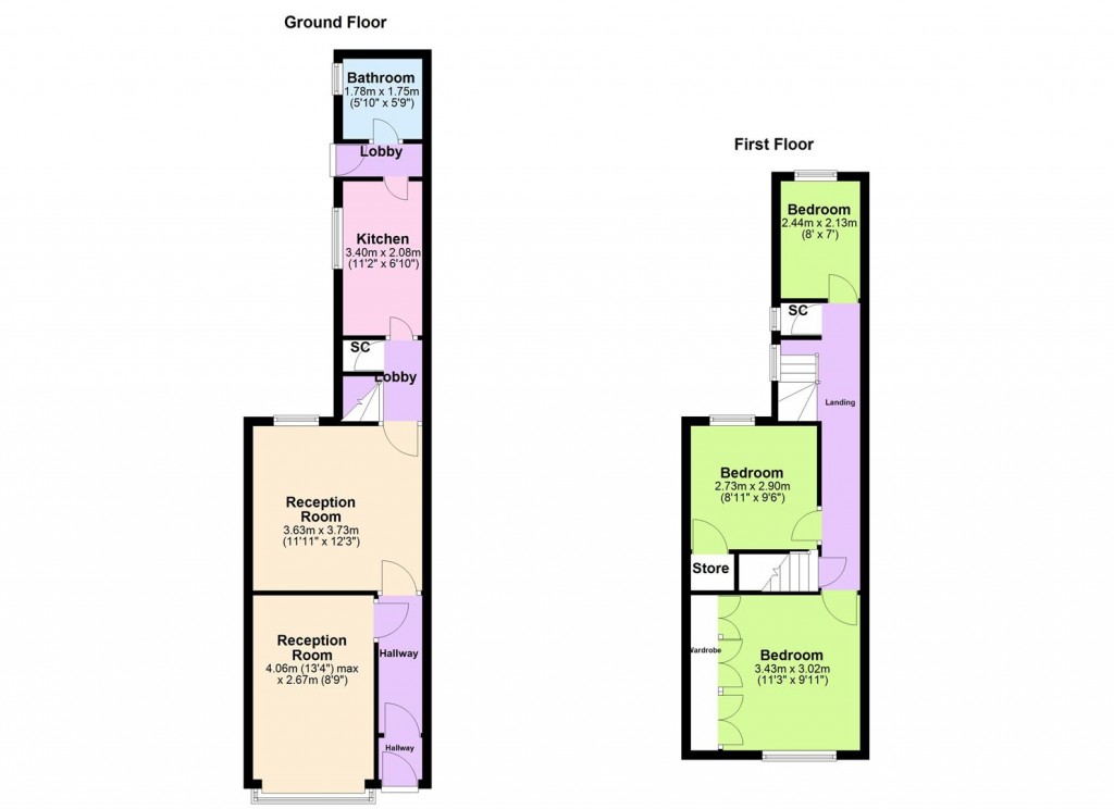 Floorplans For Fourth Avenue, Bordesley Green
