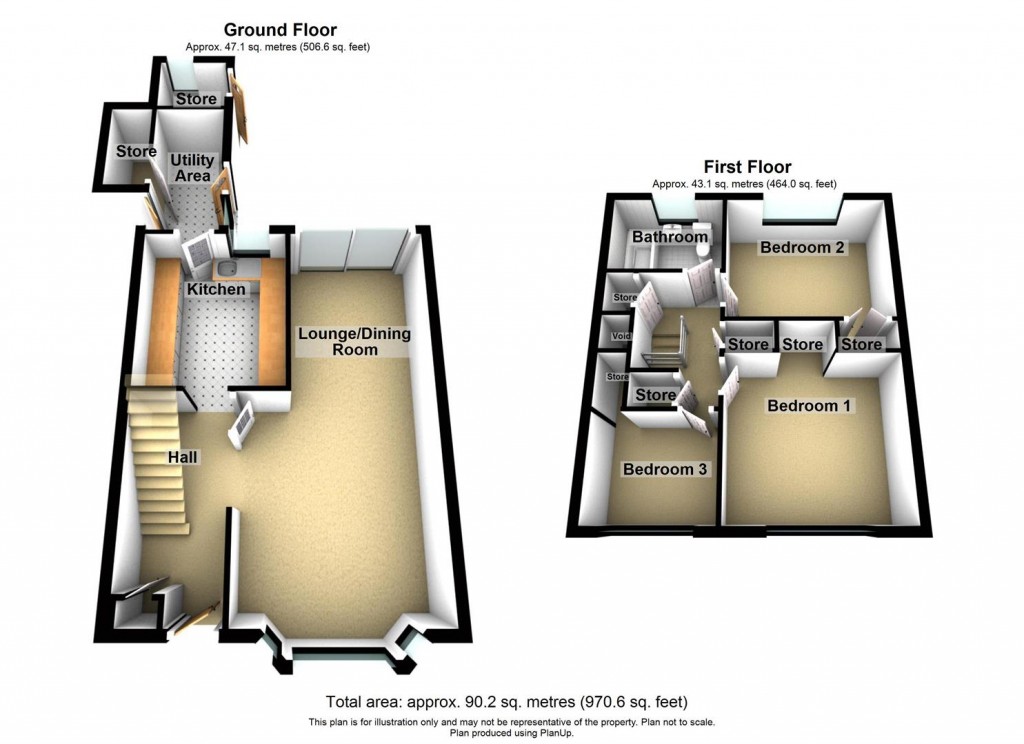 Floorplans For Bradley Road, Shard End, Birmingham