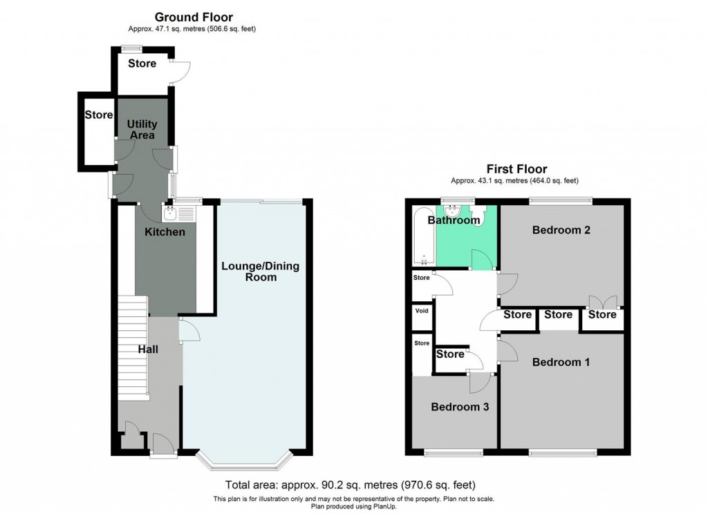 Floorplans For Bradley Road, Shard End, Birmingham