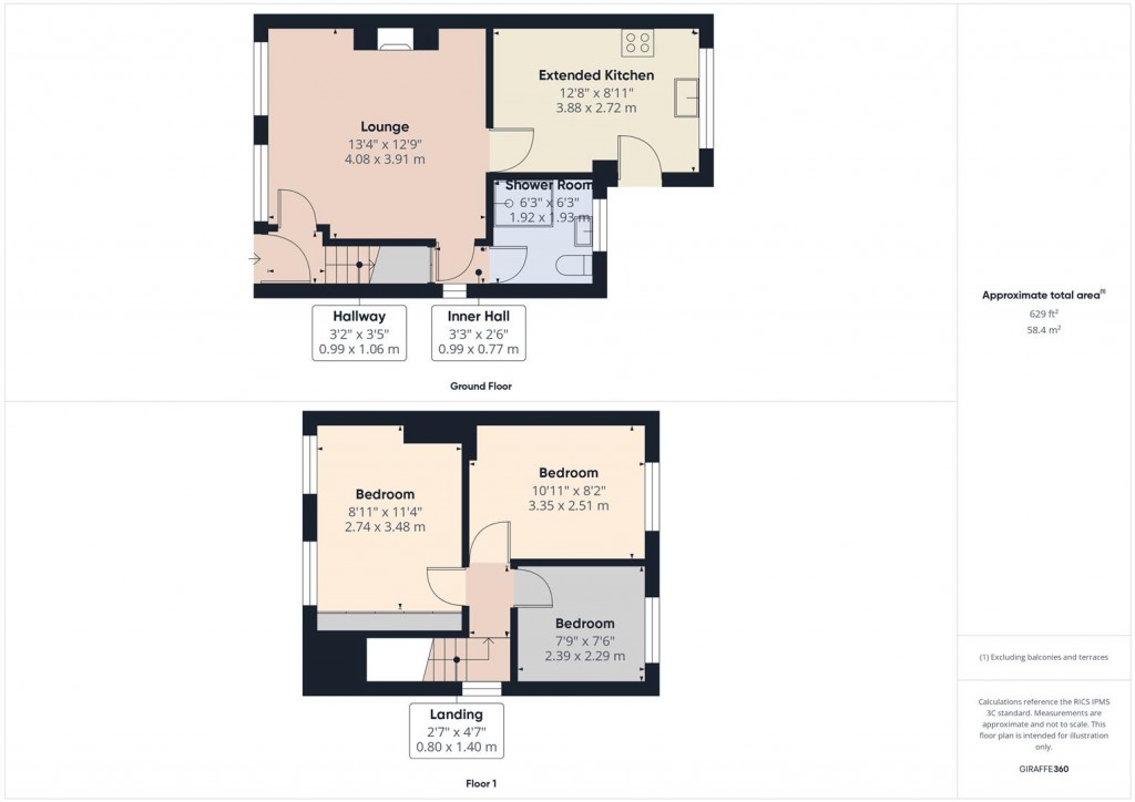 Floorplans For Gillscroft Road, Stechford, Birmingham