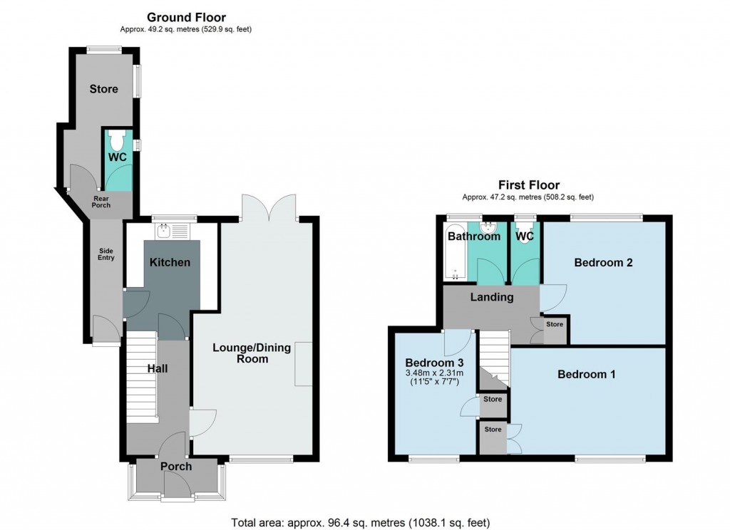 Floorplans For Heathland Avenue, Shard End, Birmingham