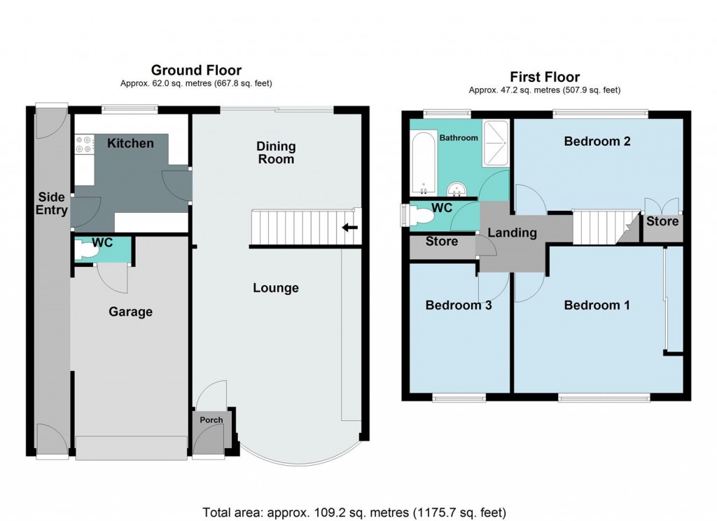 Floorplans For Old Croft Lane, Shard End, Birmingham