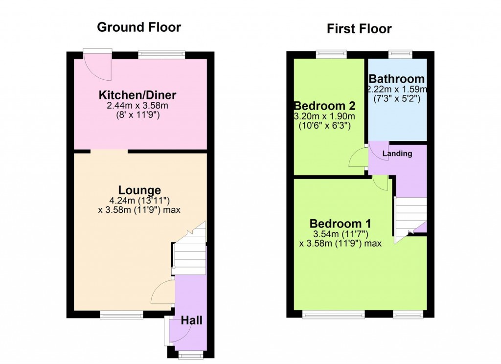 Floorplans For Gideon Close, Yardley, Birmingham