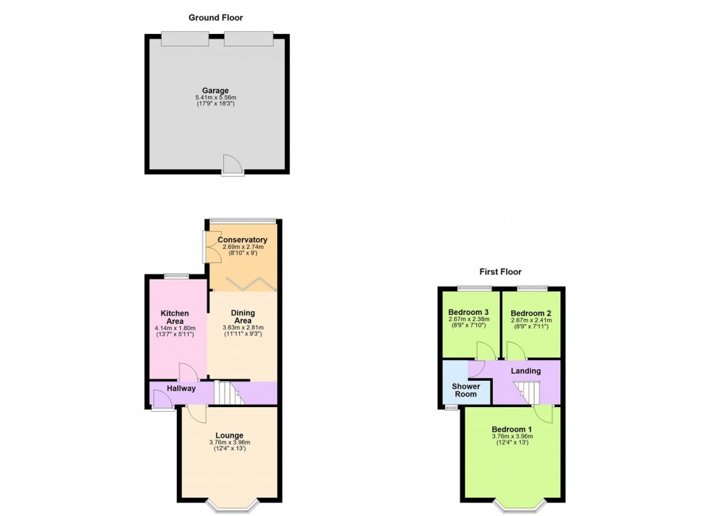 Floorplans For Welford Avenue, Yardley, Birmingham