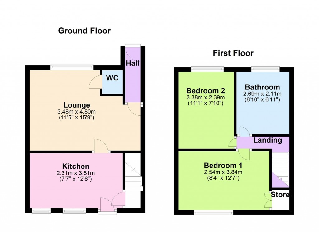 Floorplans For Fieldhead Road, Birmingham
