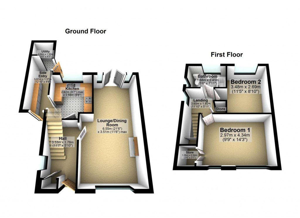 Floorplans For Brownfield Road, Shard End, Birmingham